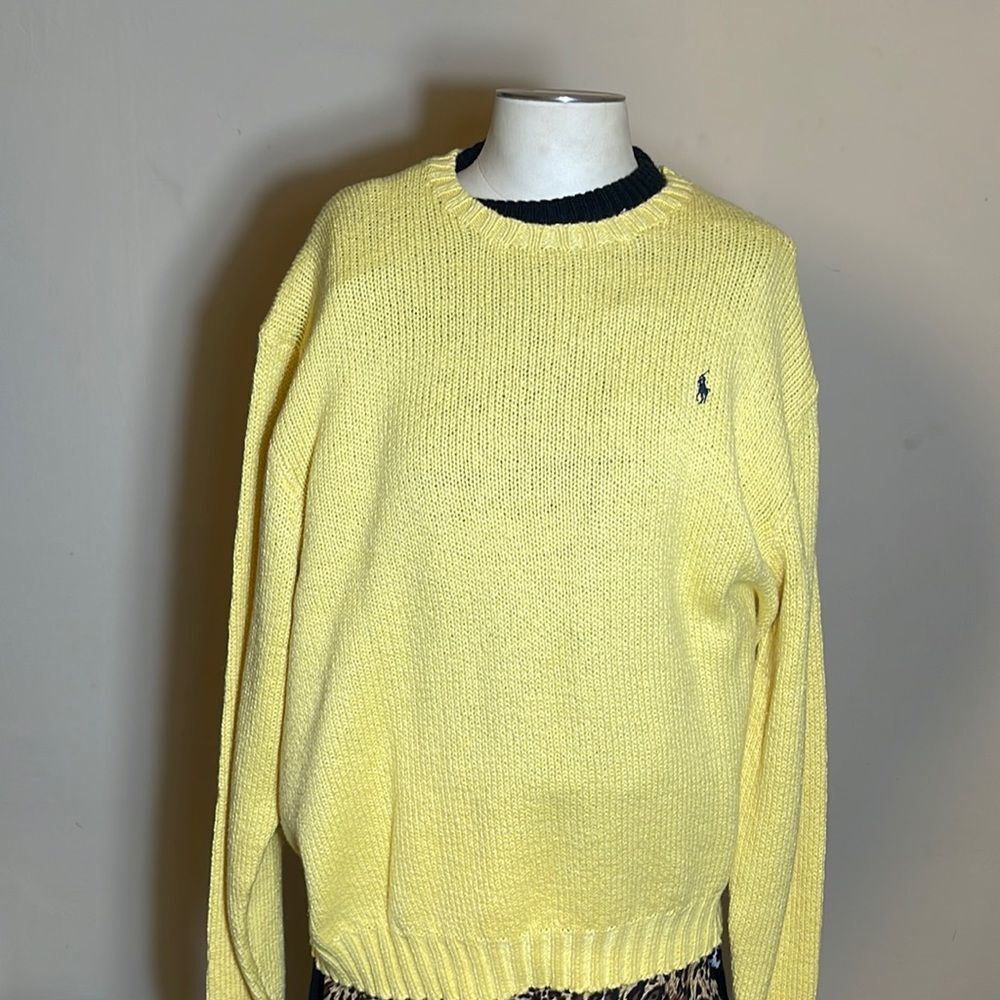 SUPER HEAVY VINTAGE POLO SWEATER 100% COTTON